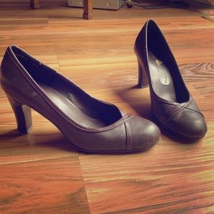 Brown heeled shoes